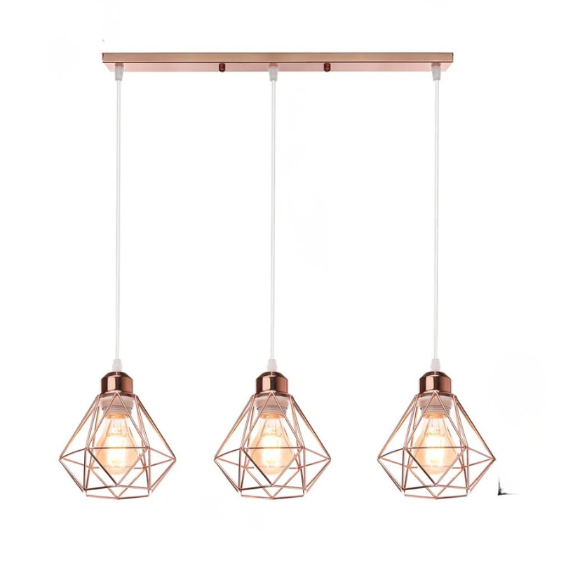 Vintage Industrial Pendant Light Wrought Iron Ceiling Chandelier Restaurant Home