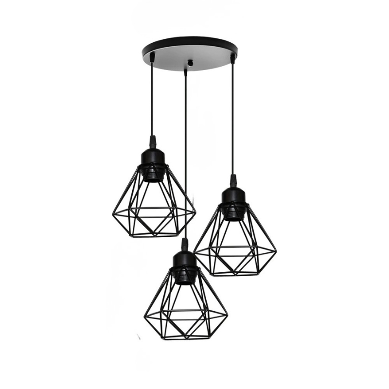Vintage Industrial Pendant Light Wrought Iron Ceiling Chandelier Restaurant Home