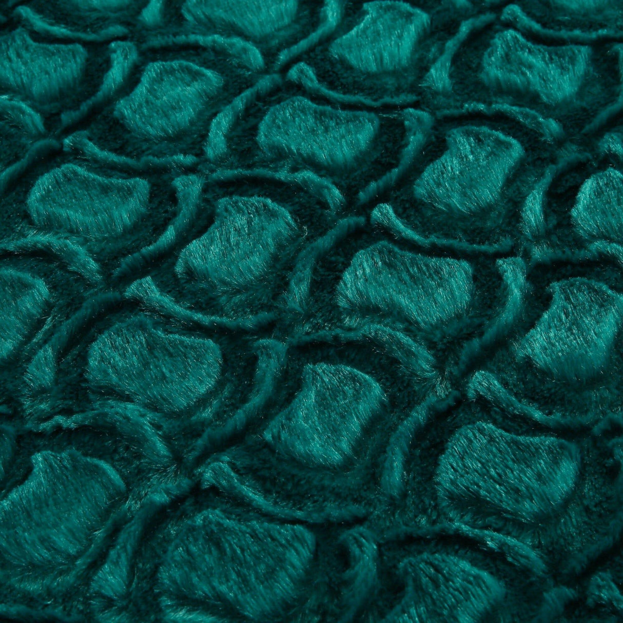DaDa Bedding Mermaid Scales Emerald Green Blue w/ Sherpa Backside Faux Fur Throw Blanket (BL-171805)