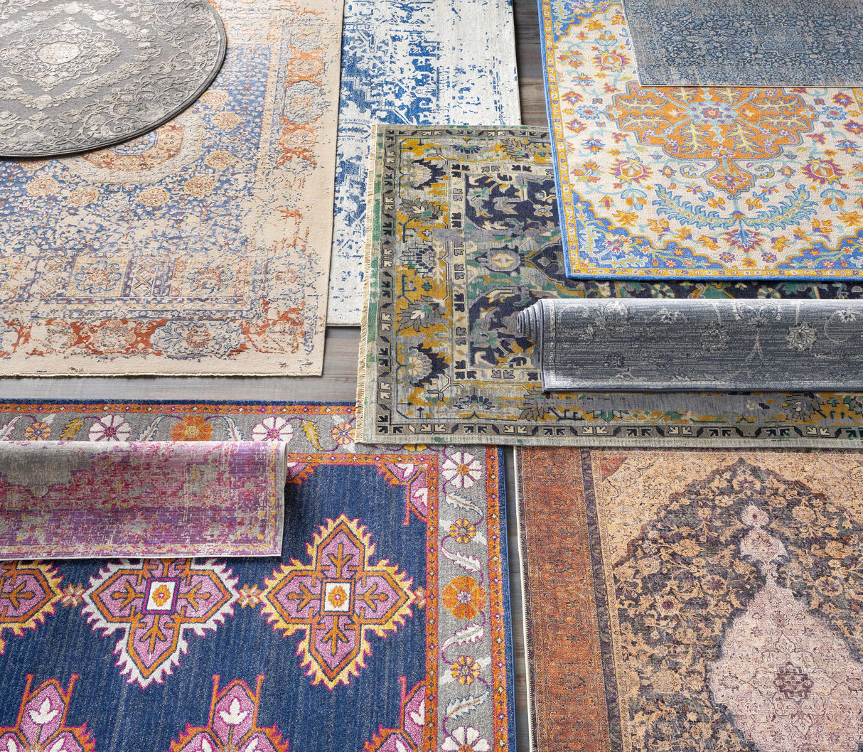 Yorkana Distressed Blue Rug - Clearance