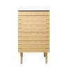 Aubert Thick Linear Slat Modern Farmhouse 2-Shelf Bath Vanity Cabinet Only (Sink Basin Not Included)