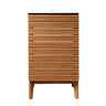 Calandre Thin Linear Slat Modern Farmhouse 2-Shelf Bath Vanity Cabinet Only
