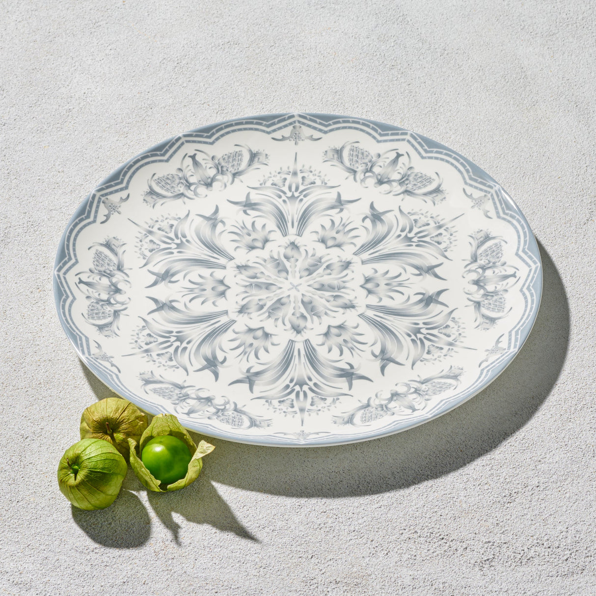 Lily, Gray Foliage Charger-Set of 4
