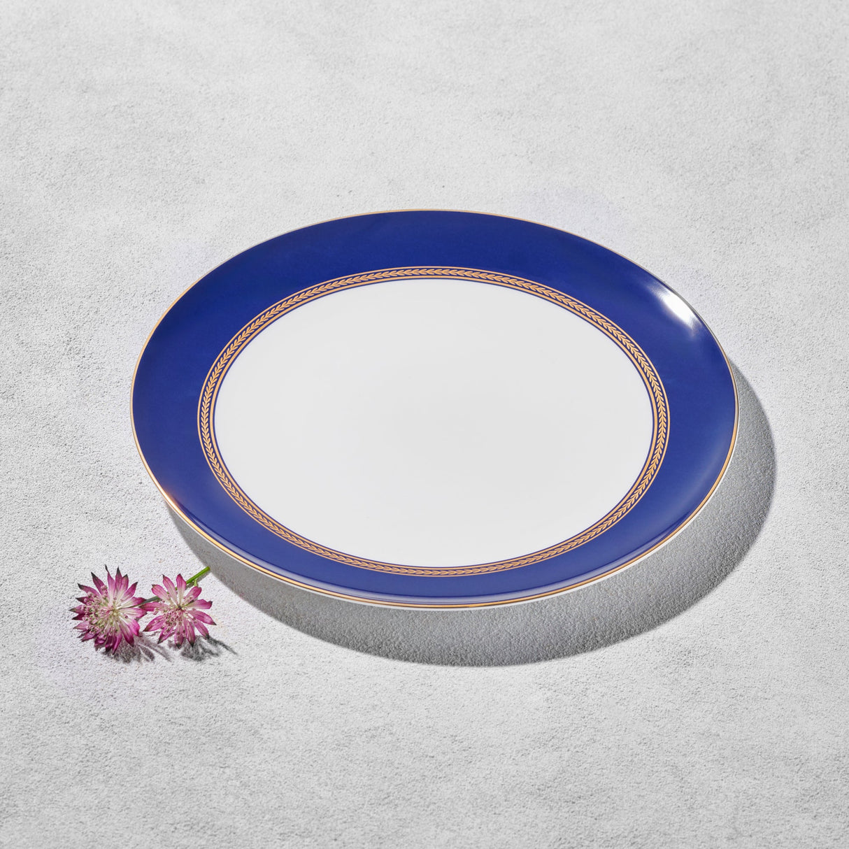 Nordic, Sapphire Bordered Plate-Set of 4