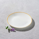 Vintage, White Plate with Gold Rim