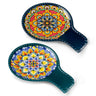 Simi Spoon Rests Set of 2 Porcelain with Vibrant Floral Design