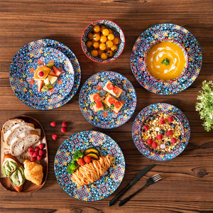 Simi 12 Piece Dinnerware Set with Front-Only Pattern