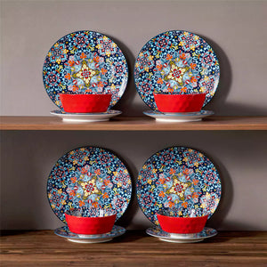 Simi 12 Piece Dinnerware Set with Front-Only Pattern