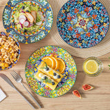 Simi Salad Plates Set of 6 with Bohemian Floral Design
