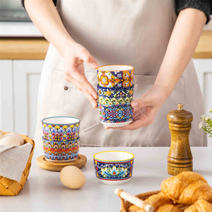 Simi Ramekin Bowls Set of 6 Porcelain with Floral Design