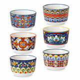 Simi Ramekin Bowls Set of 6 Porcelain with Floral Design
