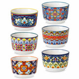 Simi Ramekin Bowls Set of 6 Porcelain with Floral Design