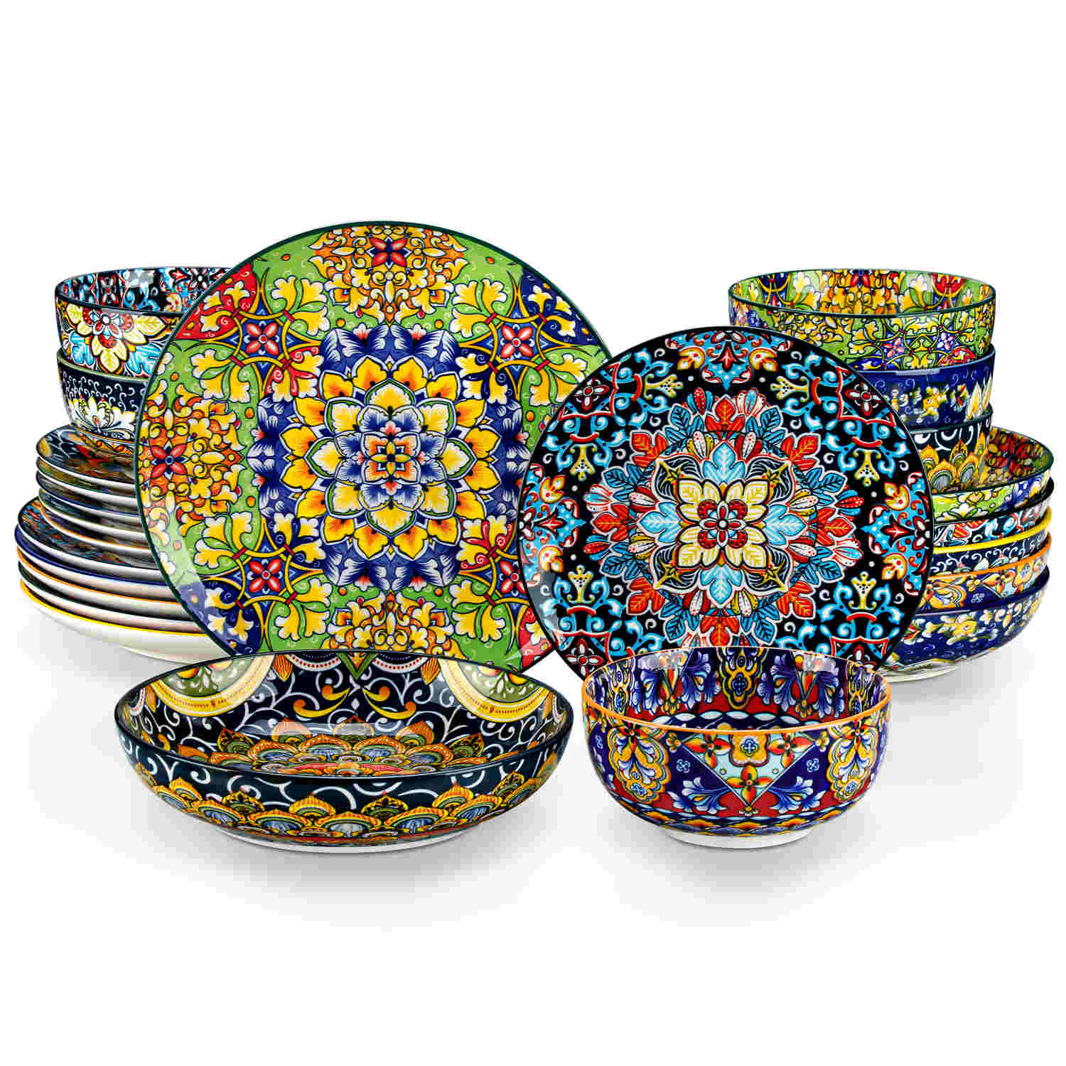 valiem GLUTTONY HALF ２セットSサイズ　バリエム Simi 24 Piece Porcelain Dinnerware Set with Double-Sided Bowls