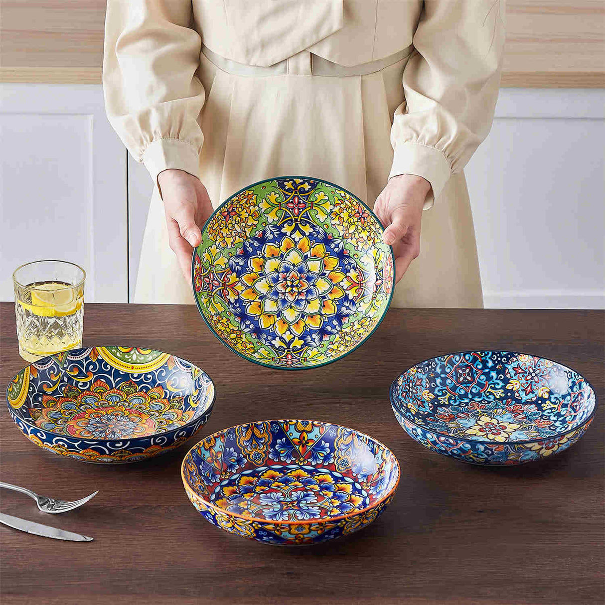 Simi Double-Sided Pasta Bowls Set of 4