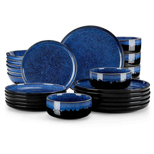 Starry Lipped-Edge 24 Piece Dinnerware Set