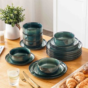 Starry Lipped-Edge 18 Piece Dinnerware Set