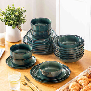 Starry Lipped-Edge 24 Piece Dinnerware Set