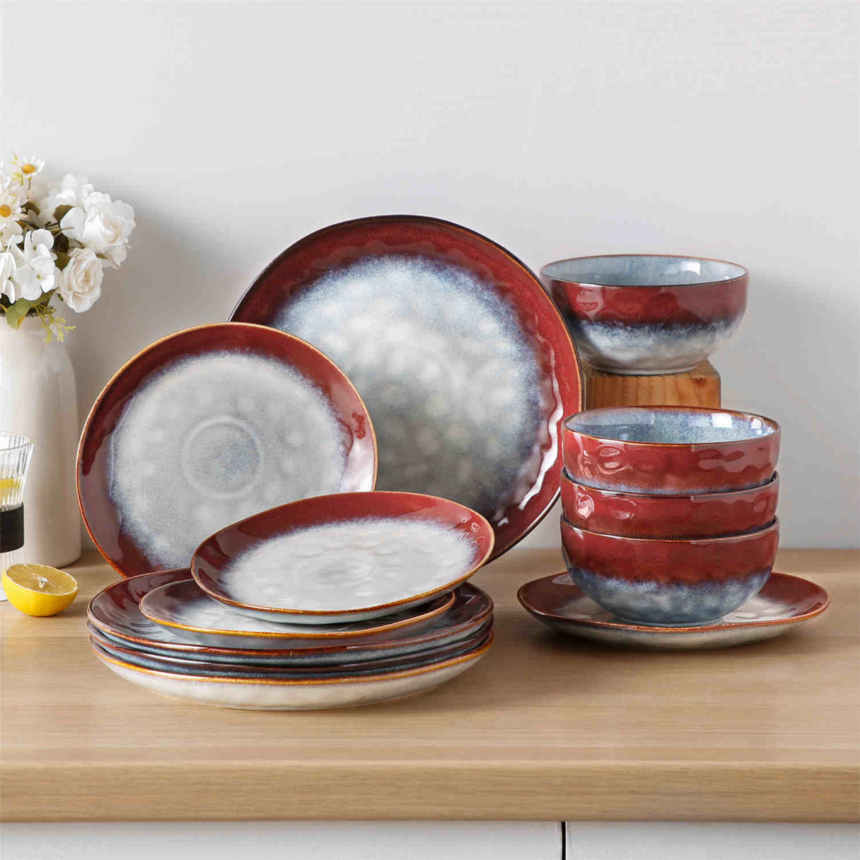Starry 12 Piece Petite Dinnerware Set