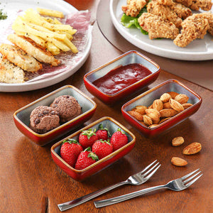 Stern Rectangular Dipping Bowls Set of 4