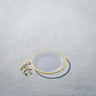 Laurel, Glass Plate with Colored Rim-Set of 4