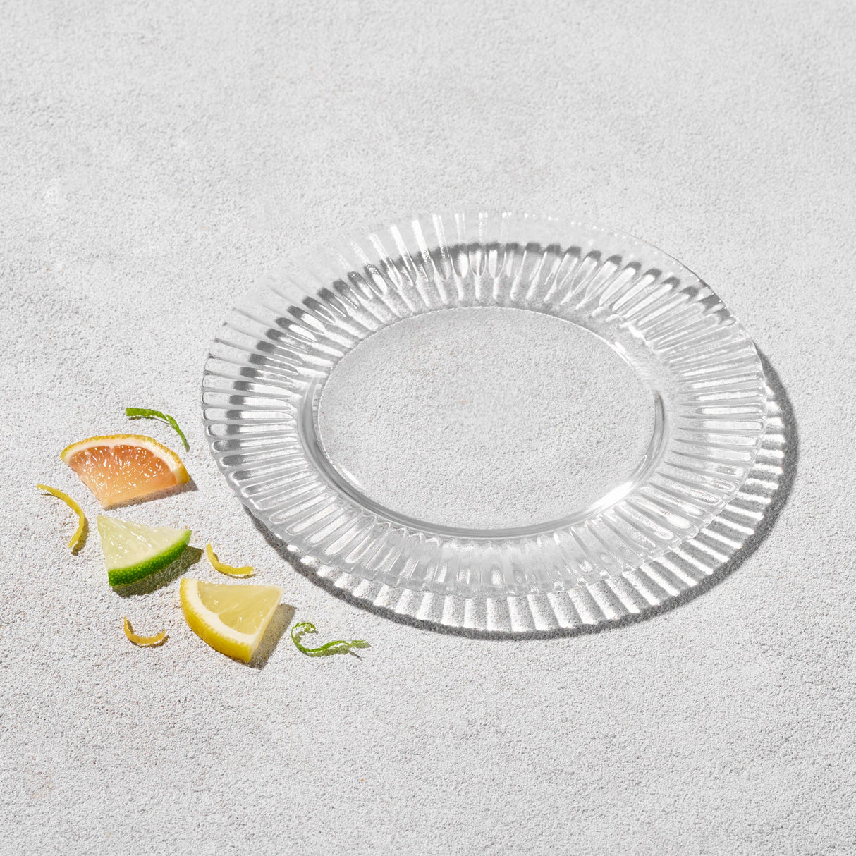 Forest,-Rim-Ribbed-Glass-Plate--Set-of-4-