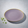 Maple, Colored Glass Chargers with Rim- Set of 4