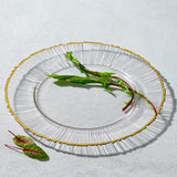 Harmony, Glass Charger with Colored Rim- Set of 4
