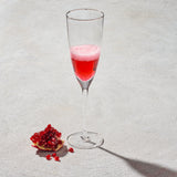 Hammered, Champagne Flute Glass with Rim, 8 oz-Set of 6