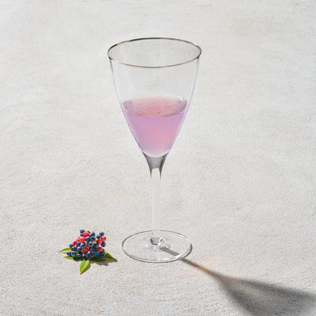 Hammered,-Water-Glass-with-Gold-Rim-Set-of-6-