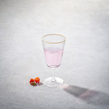 Optic, Wine Glass with Gold Rim-Set of 6