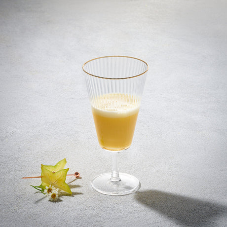 Optic, Wine Glass with Gold Rim-Set of 6