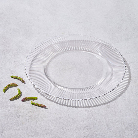 Melody, All-Ribbed Glass Charger-Set of 4