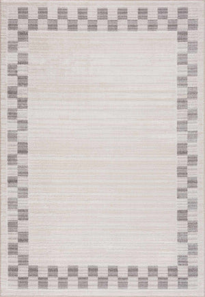 Azrika Gray Checkered Washable Rug - Clearance