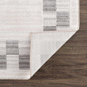 Azrika Gray Checkered Washable Rug - Clearance