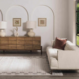 Azrika Gray Checkered Washable Rug - Clearance