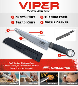 Utility Knife Multi-Use with Cover 8" Blade