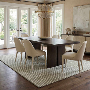 Finial Olive Wool Area Rug