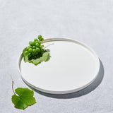 Aidan, Stackable Bone China, Round Plate-Set of 4