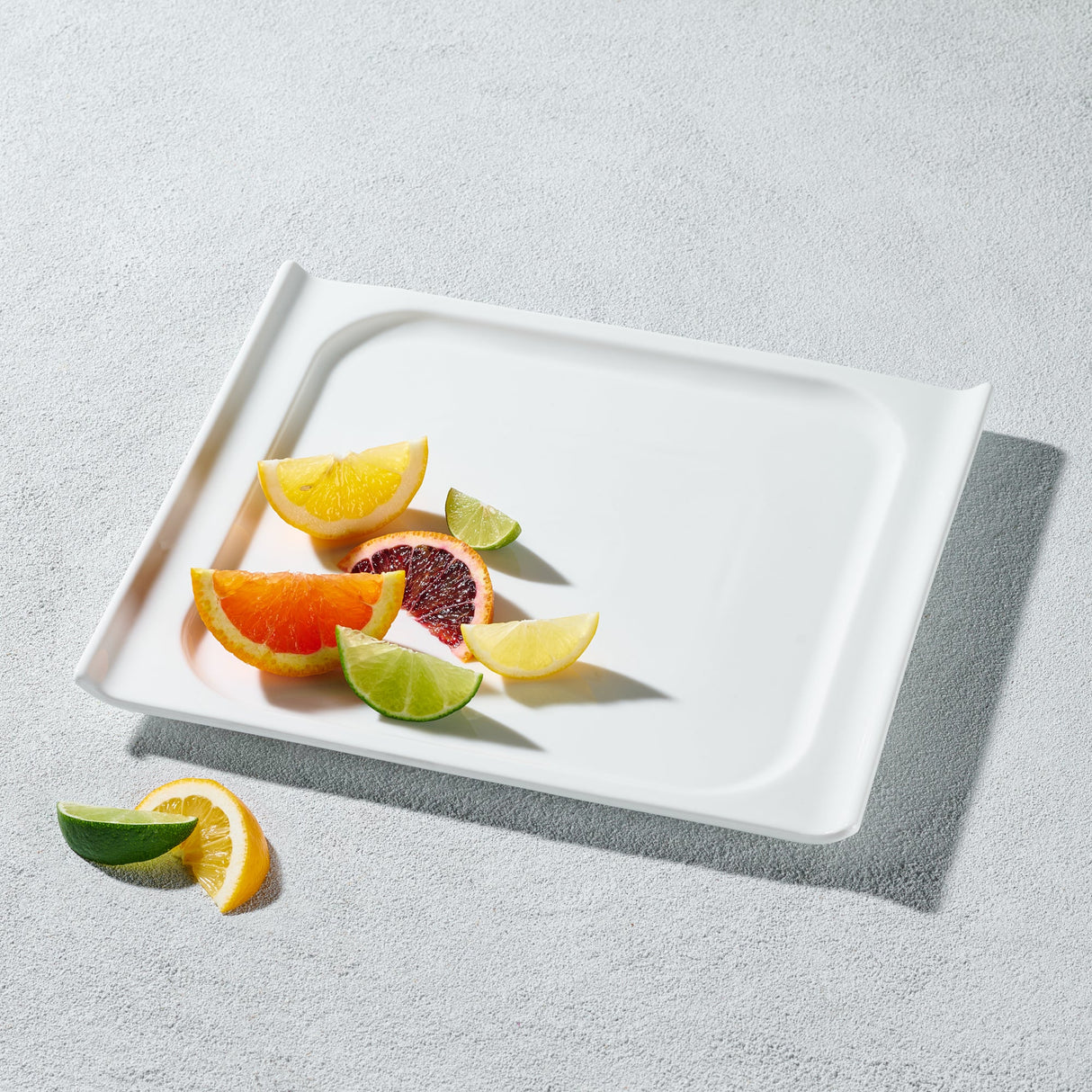 Lightning, Square Plate with Raised Edges-Set of 4