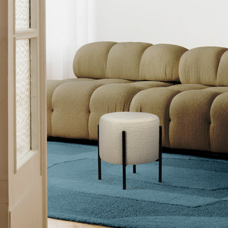 Silvia-Modern-Minimalist-Round-Backless-Metal/Vegan-Leather-Cushioned-Vanity-Stool-Accent-Chairs