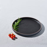 Sonic, Deep Round Plate, Black-Set of 4