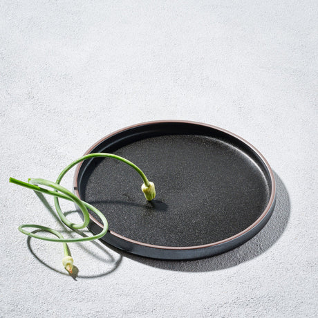 Sonic, Deep Round Plate, Black-Set of 4