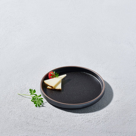 Sonic, Deep Round Plate, Black-Set of 4