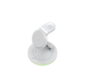 Foldable 4-in-1 Magnetic Wireless Charging Station with 7-Color Night Light for iPhone, Apple Watch & AirPods