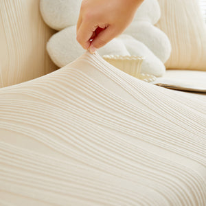 Textured Wave Stretch Sofa Couch Cover, Soft Washable Spandex Furniture Slipcovers