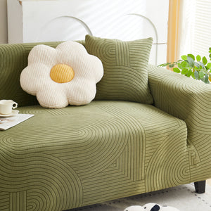 Fleece Stretch Sofa Slipcover Washable Soft Spandex Couch Cover Furniture Protector