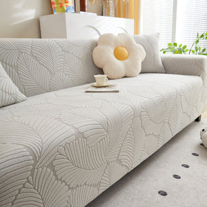 Jacquard Leaf Stretch Sofa Protector Cover Soft Washable Spandex Couch Slipcover