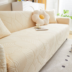 Jacquard Leaf Stretch Sofa Protector Cover Soft Washable Spandex Couch Slipcover