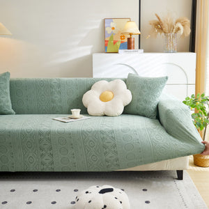 Embossed Geometric Elastic Sofa Cover Boho Stylish Decorative Furniture Covers