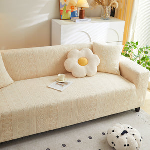 Embossed Geometric Elastic Sofa Cover Boho Stylish Decorative Furniture Covers